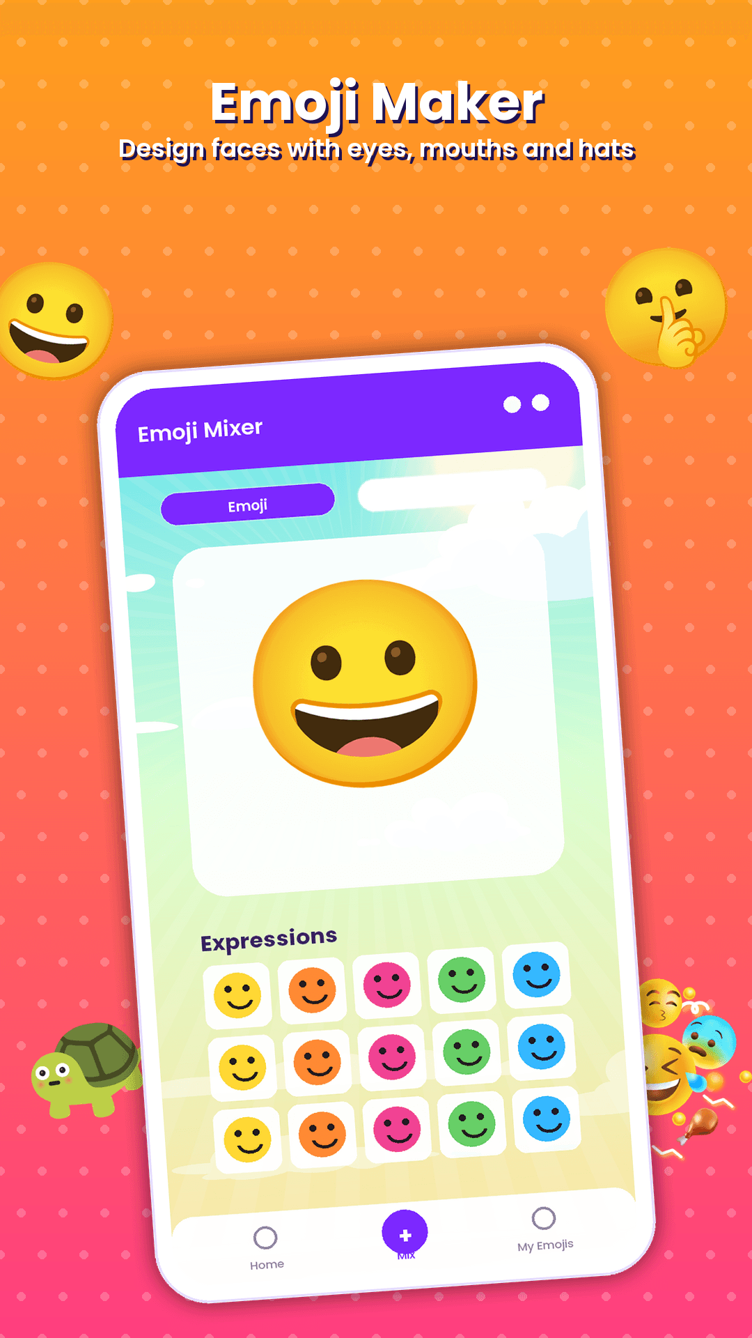 Emoji Maker screen for custom emoji design